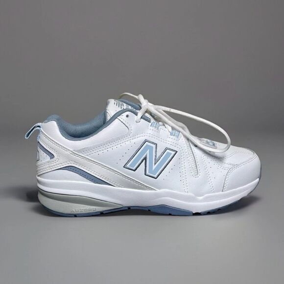 New Balance Shoes - New Balance 608v5 Women's White Wide Leather Sneakers Size 9D